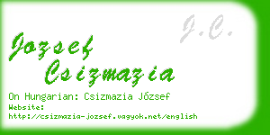jozsef csizmazia business card